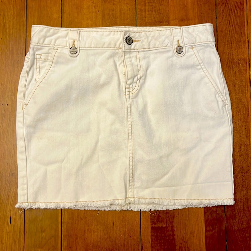 Gap Jeans White Mini Skirt